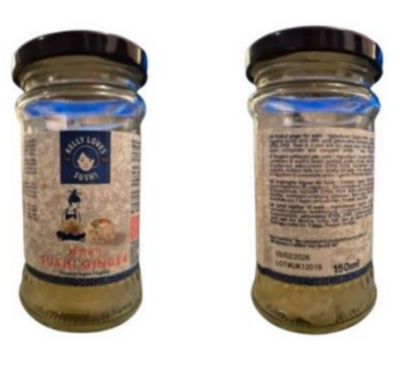 Product Recall Kelly Loves Sushi Ginger